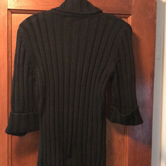 Black Cotton Cowl Neck Sweater NWT - Picture 3 of 5